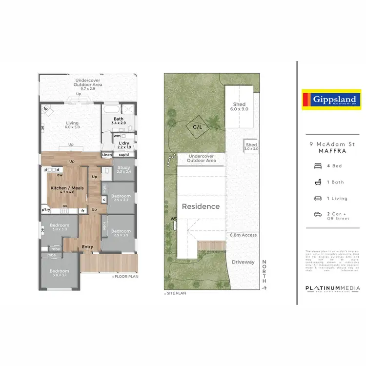 Floorplan of Homely house listing, 9 McAdam Street, Maffra VIC 3860