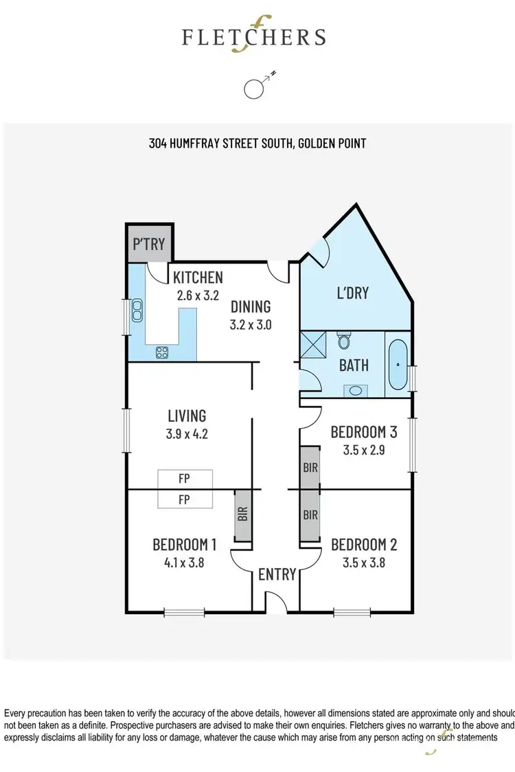 Floorplan of Homely house listing, 304 Humffray Street, Golden Point VIC 3350