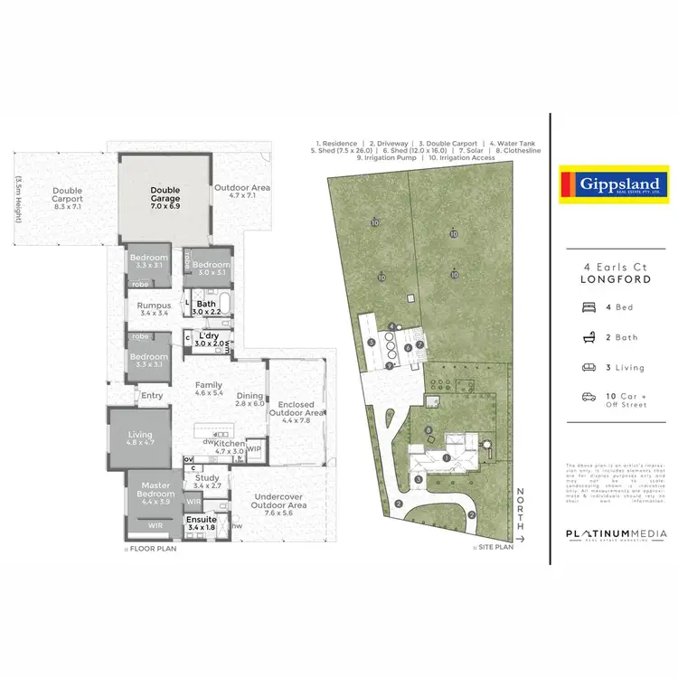 Floorplan of Homely house listing, 4 Earls Court, Longford VIC 3851