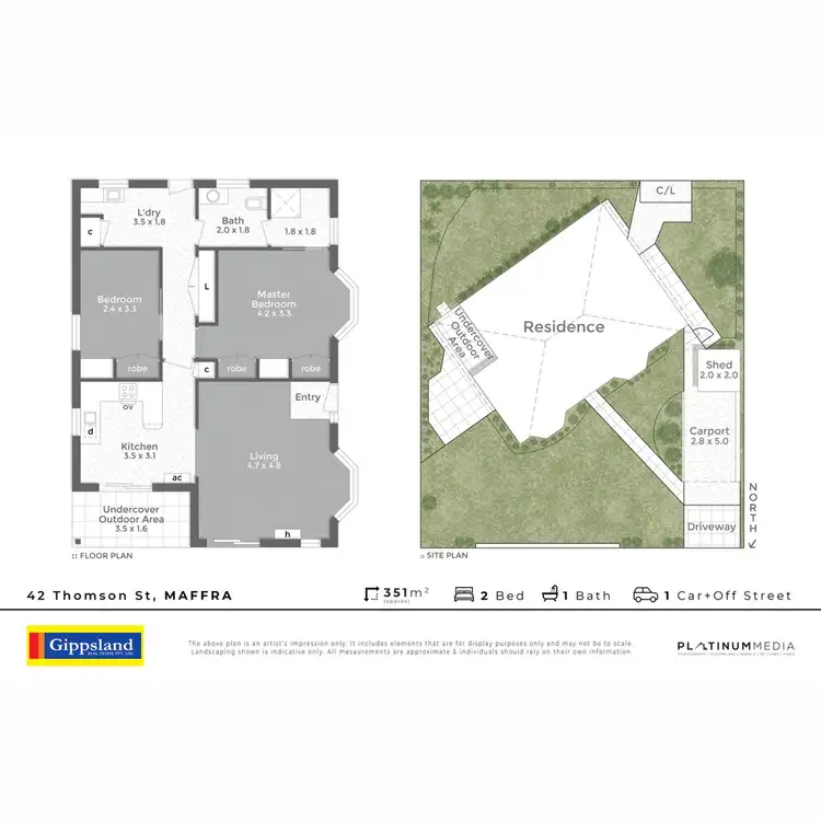 Floorplan of Homely townhouse listing, 42 Thomson Street, Maffra VIC 3860