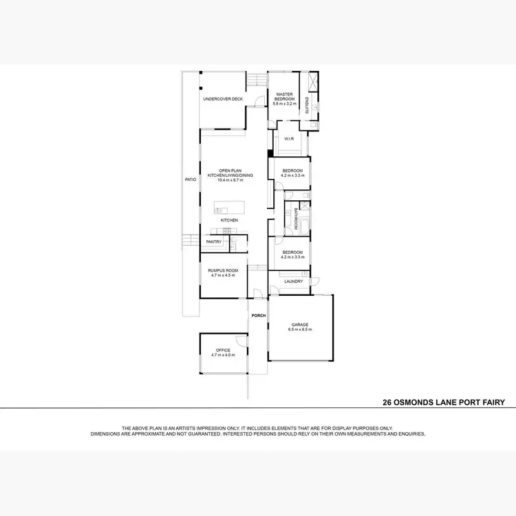 Floorplan of Homely house listing, 26 Osmonds Lane, Port Fairy VIC 3284