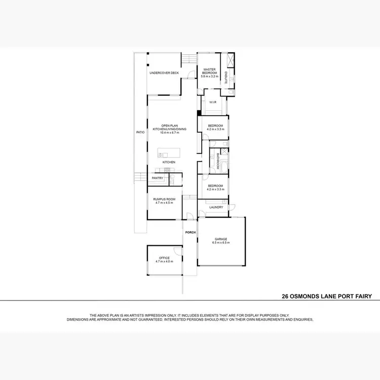 Floorplan of Homely house listing, 26 Osmonds Lane, Port Fairy VIC 3284