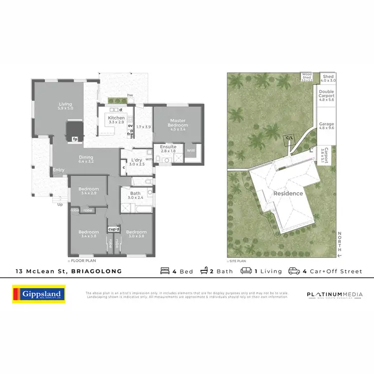Floorplan of Homely house listing, 13 McLean Street, Briagolong VIC 3860