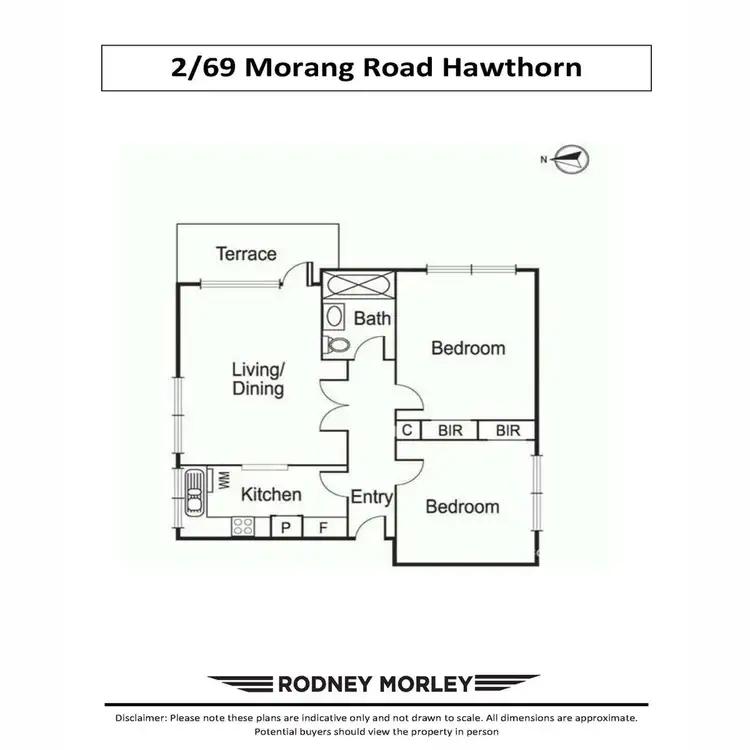 Floorplan of Homely apartment listing, 2/69 Morang Road, Hawthorn VIC 3122