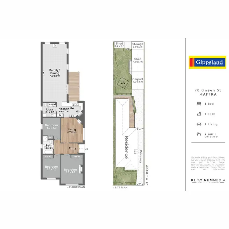 Floorplan of Homely house listing, 78 Queen Street, Maffra VIC 3860