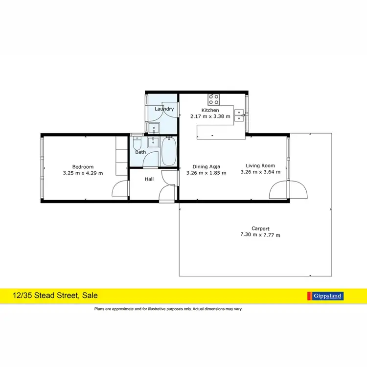 Floorplan of Homely unit listing, 12/35 Stead Street, Sale VIC 3850