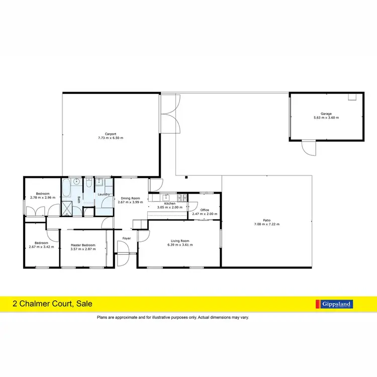 Floorplan of Homely house listing, 2 Chalmer Court, Sale VIC 3850