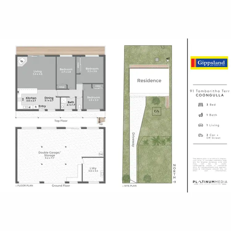 Floorplan of Homely house listing, 91 Tamboritha Terrace, Coongulla VIC 3860