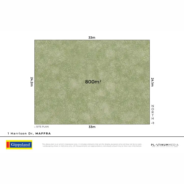 Floorplan of Homely land listing, 1 Harrison Drive, Maffra VIC 3860