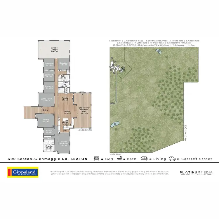 Floorplan of Homely house listing, 490 Seaton-Glenmaggie Road, Seaton VIC 3858
