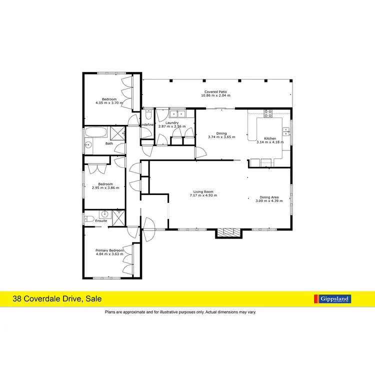 Floorplan of Homely house listing, 38 Coverdale Drive, Sale VIC 3850