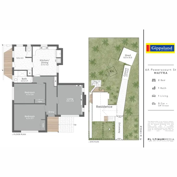 Floorplan of Homely house listing, 6A Powerscourt Street, Maffra VIC 3860