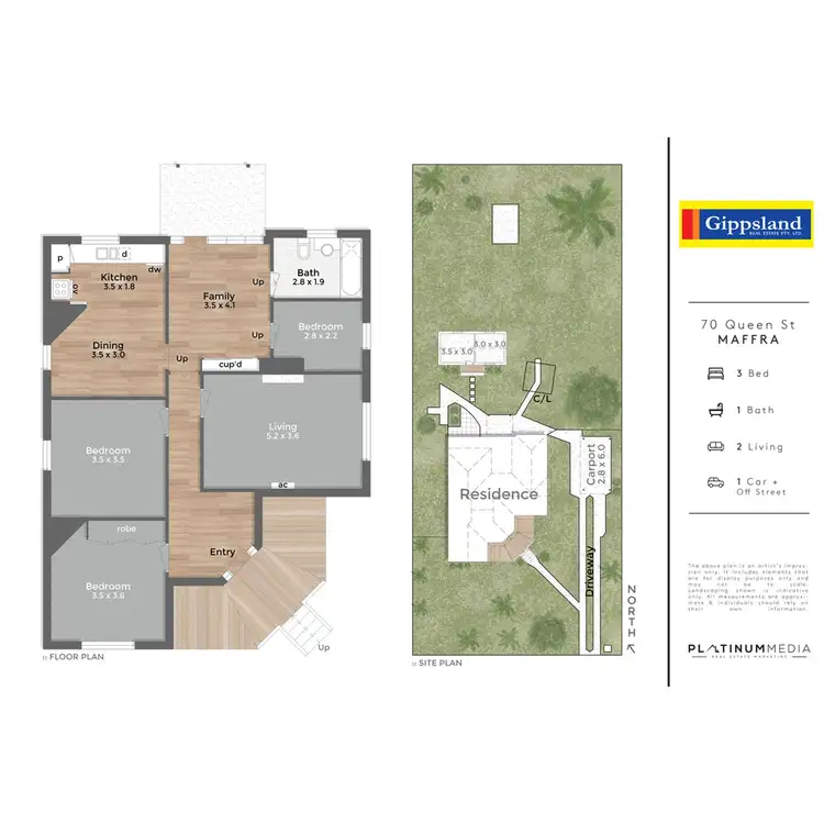Floorplan of Homely house listing, 70 Queen Street, Maffra VIC 3860