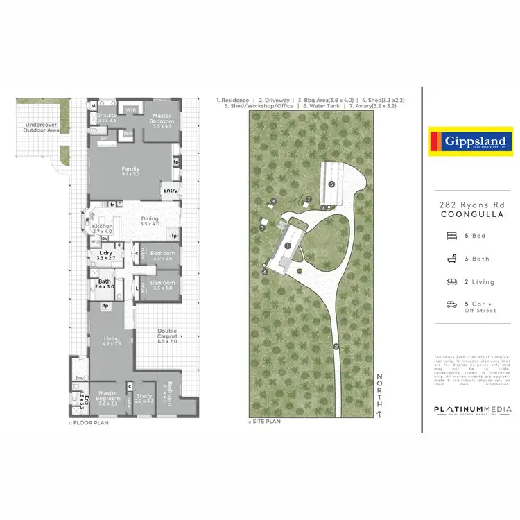 Floorplan of Homely house listing, 282 Ryans Road, Coongulla VIC 3860