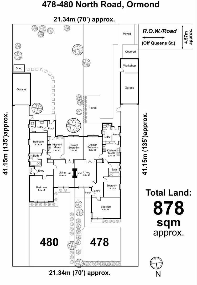 Floorplan of Homely house listing, 478 - 480 North Road, Ormond VIC 3204