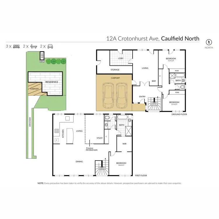 Floorplan of Homely house listing, 12A Crotonhurst Avenue, Caulfield North VIC 3161