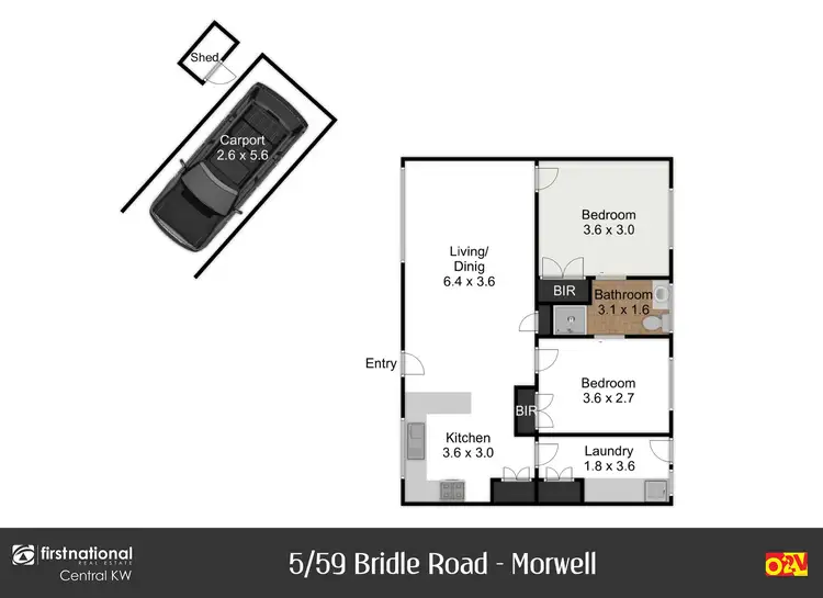 Floorplan of Homely unit listing, Unit 5/59 Bridle Road, Morwell VIC 3840