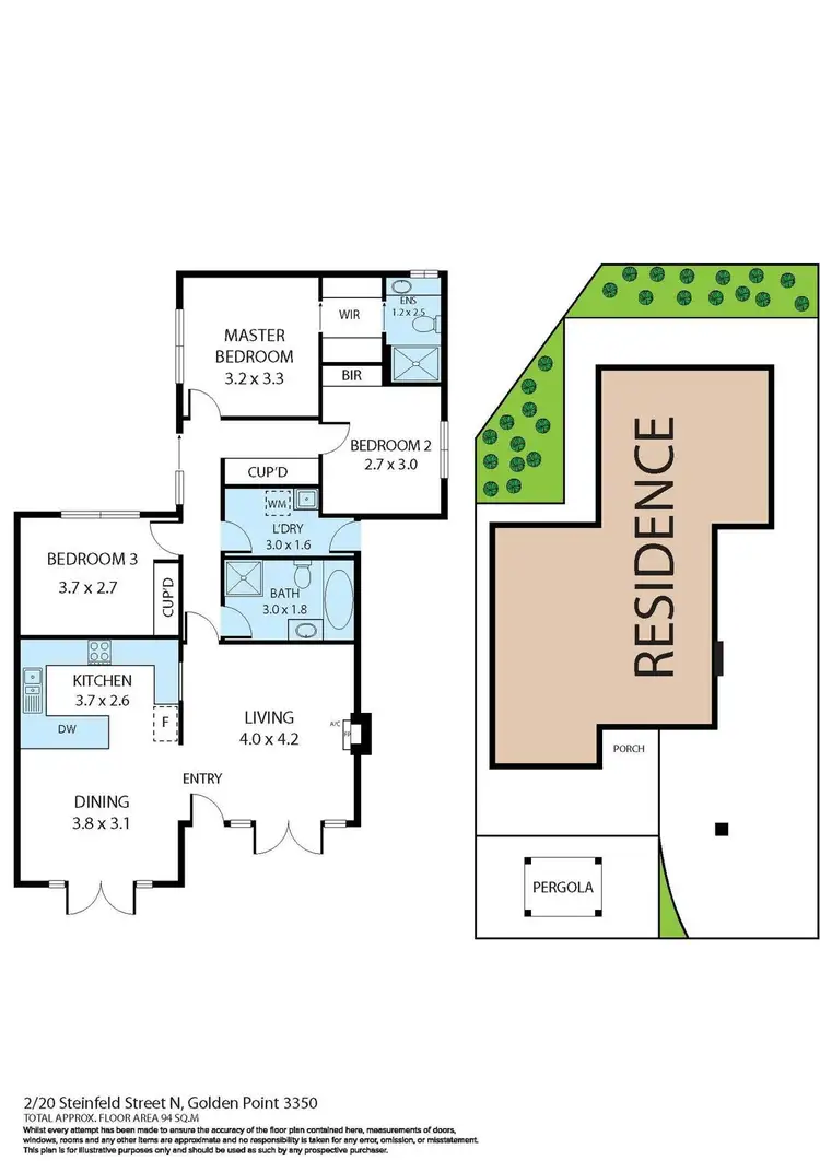 Floorplan of Homely house listing, 2/20 Steinfeld St S, Golden Point VIC 3350