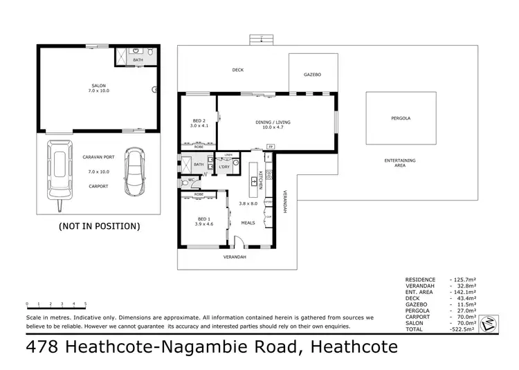 Floorplan of Homely house listing, 478 Heathcote-Nagambie Road, Heathcote VIC 3523