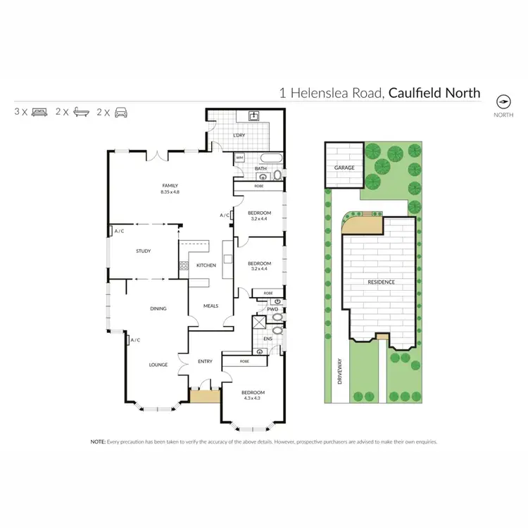 Floorplan of Homely house listing, 1 Helenslea Road, Caulfield North VIC 3161