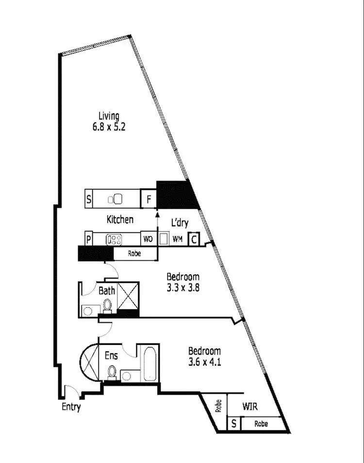 Floorplan of Homely apartment listing, 3501/7 Riverside Quay, Southbank VIC 3006