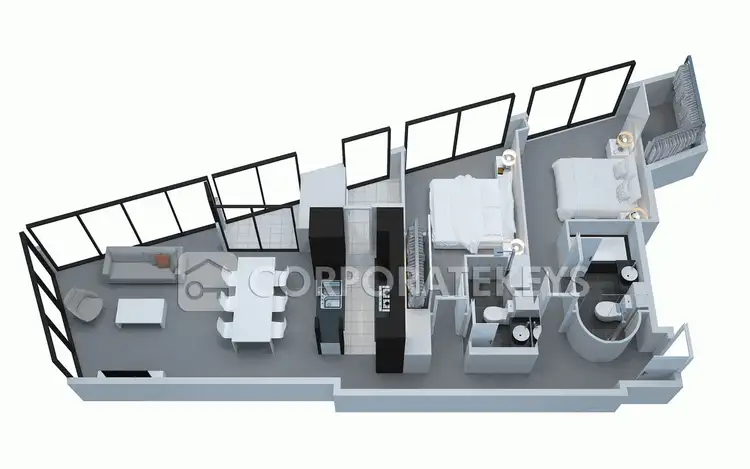 Floorplan of Homely apartment listing, 2701/7 Riverside Quay, Southbank VIC 3006