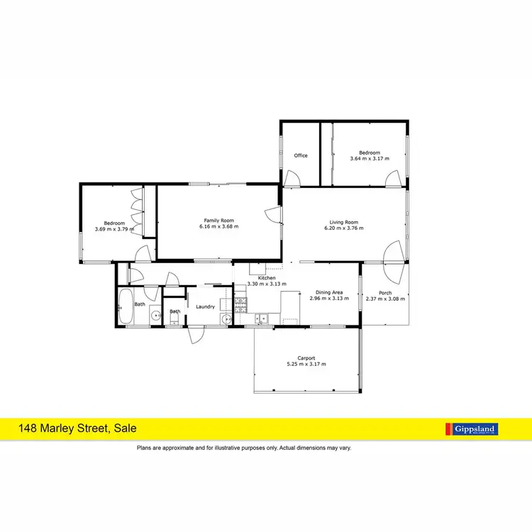 Floorplan of Homely house listing, 148 Marley Street, Sale VIC 3850
