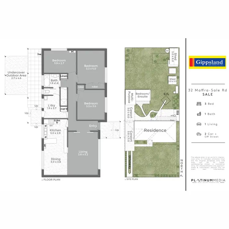 Floorplan of Homely house listing, 32 Sale Road, Maffra VIC 3860