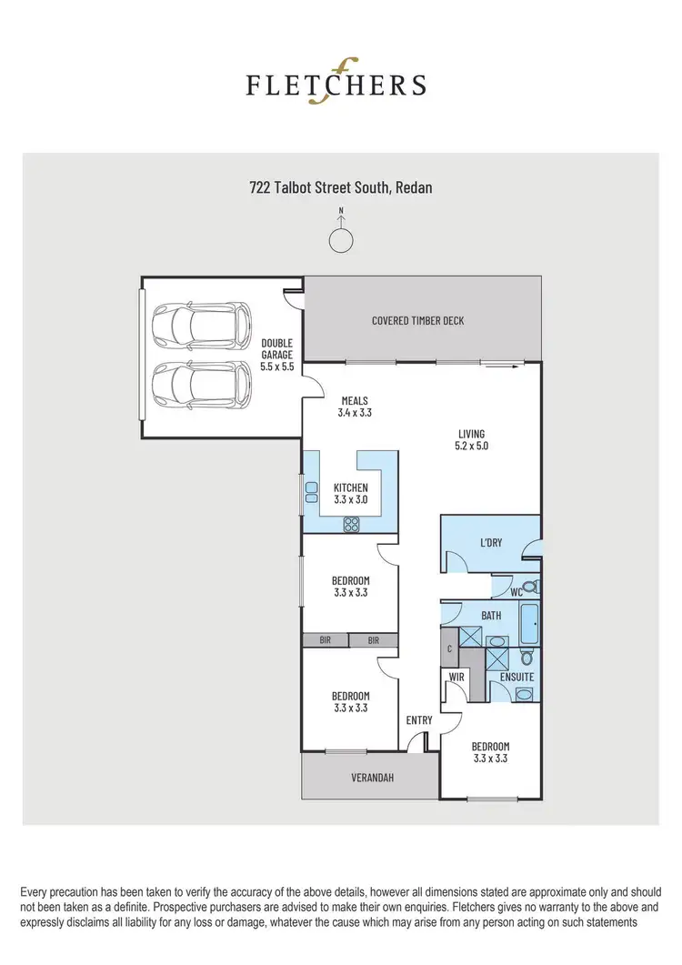 Floorplan of Homely house listing, 722 Talbot St S, Redan VIC 3350