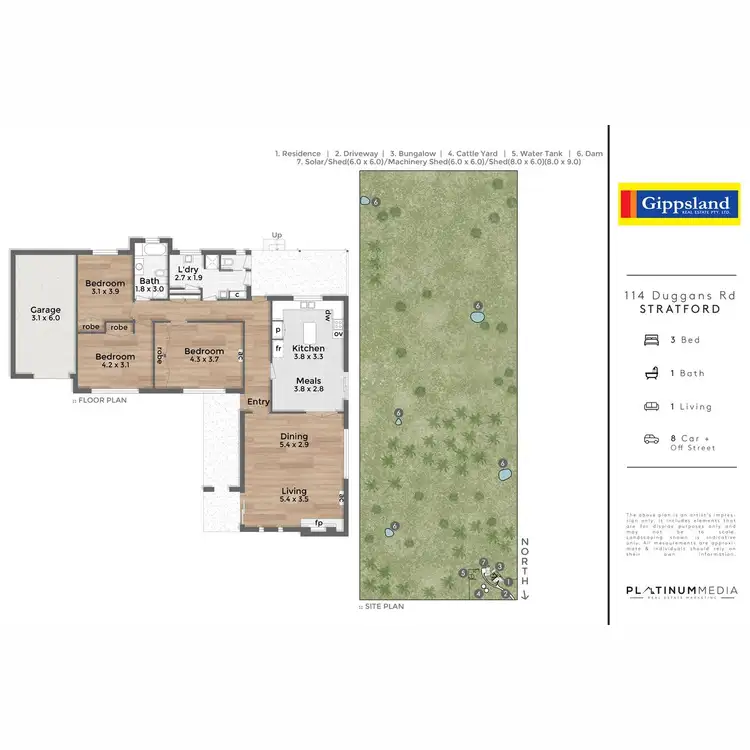 Floorplan of Homely rural property listing, 114 Duggans Road, Stratford VIC 3862