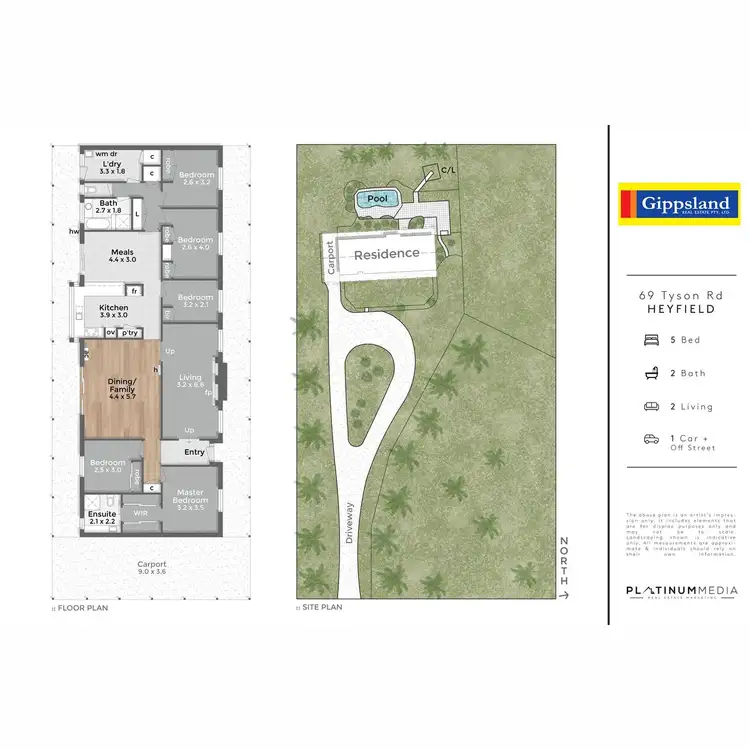 Floorplan of Homely house listing, 69 Tyson Road, Heyfield VIC 3858