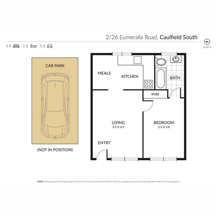 Floorplan of Homely apartment listing, 2/26 Eumeralla Road, Caulfield South VIC 3162