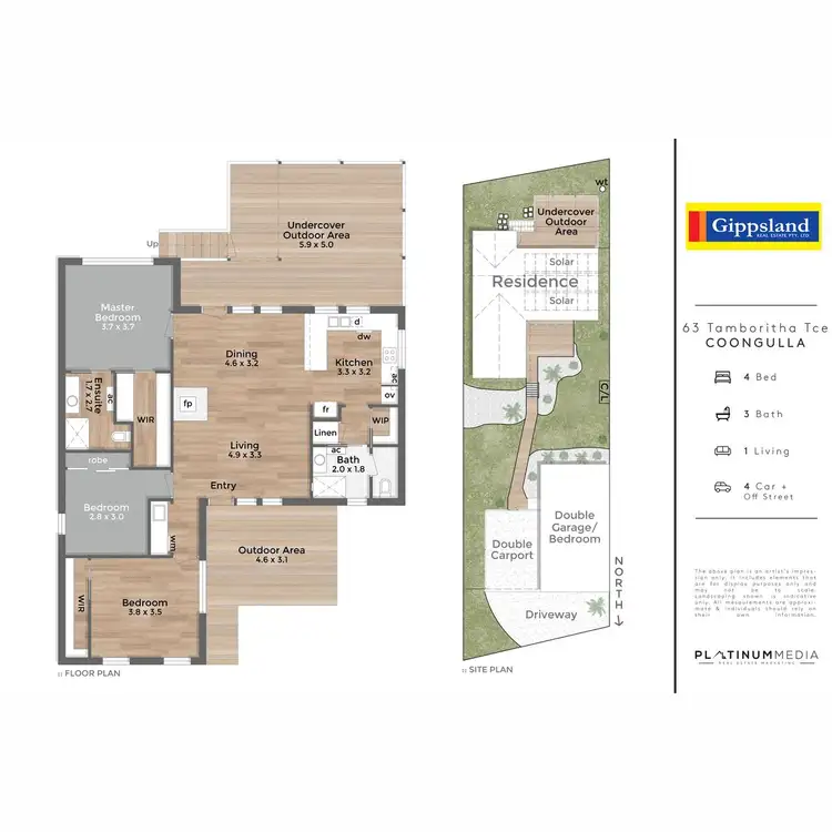 Floorplan of Homely house listing, 63 Tamboritha Terrace, Coongulla VIC 3860