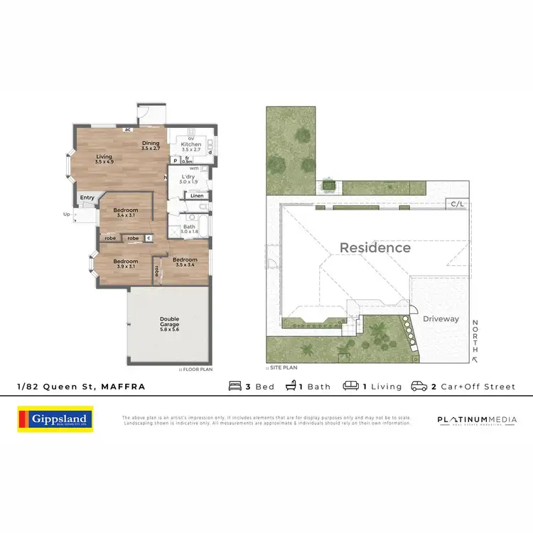 Floorplan of Homely unit listing, 1/82 Queen Street, Maffra VIC 3860