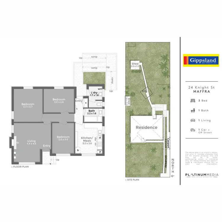Floorplan of Homely house listing, 24 Knight Street, Maffra VIC 3860