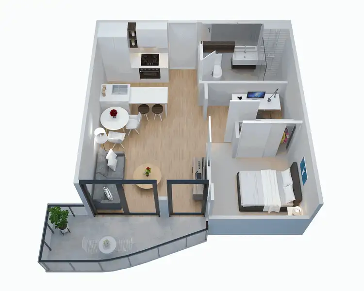 Floorplan of Homely apartment listing, 206/150 Dudley Street, West Melbourne VIC 3003