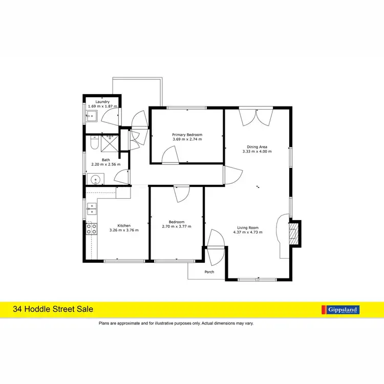 Floorplan of Homely house listing, 34 Hoddle Street, Sale VIC 3850