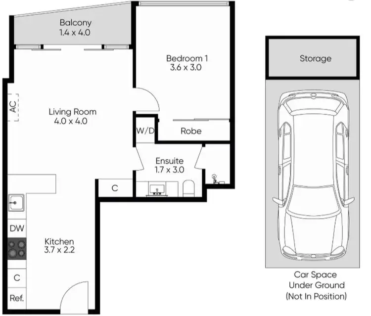 Floorplan of Homely apartment listing, 1603/3-5 St Kilda Road, St Kilda VIC 3182