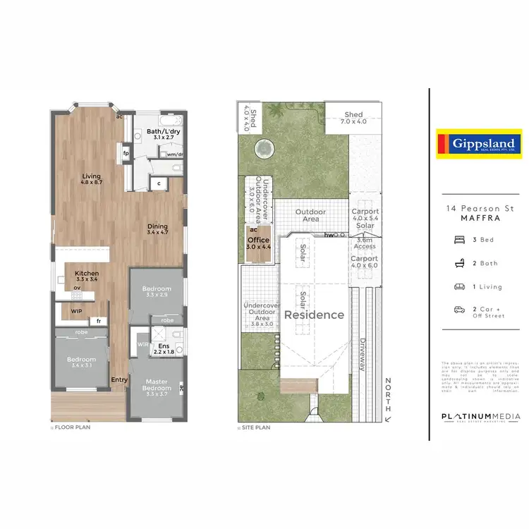 Floorplan of Homely house listing, 14 Pearson Street, Maffra VIC 3860