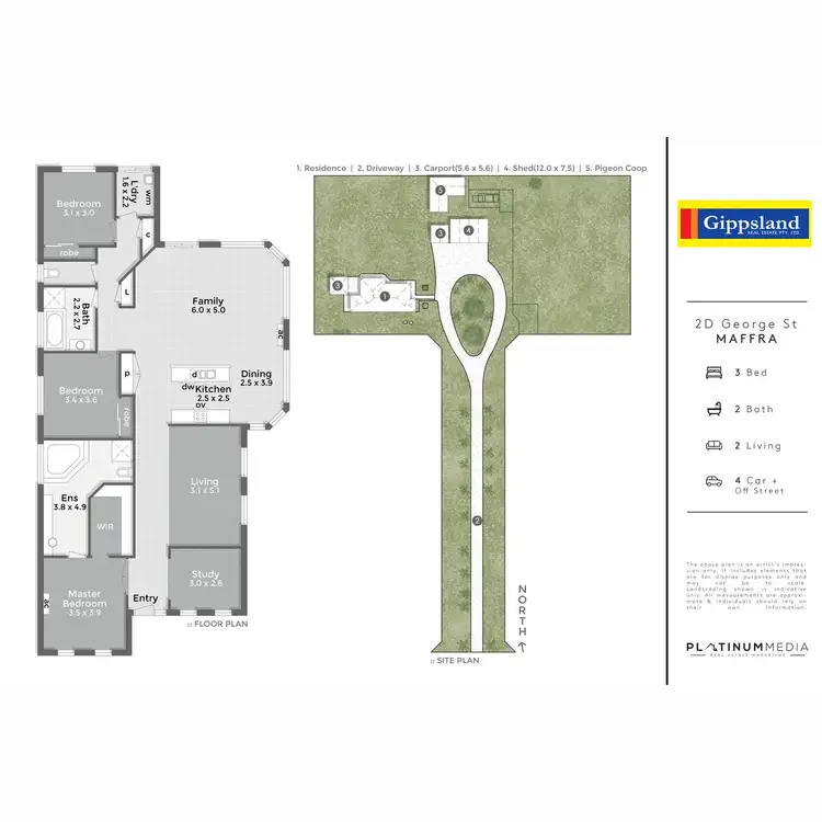 Floorplan of Homely house listing, 2D George Street, Maffra VIC 3860