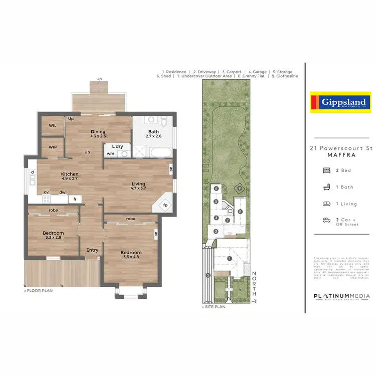 Floorplan of Homely house listing, 21 Powerscourt Street, Maffra VIC 3860