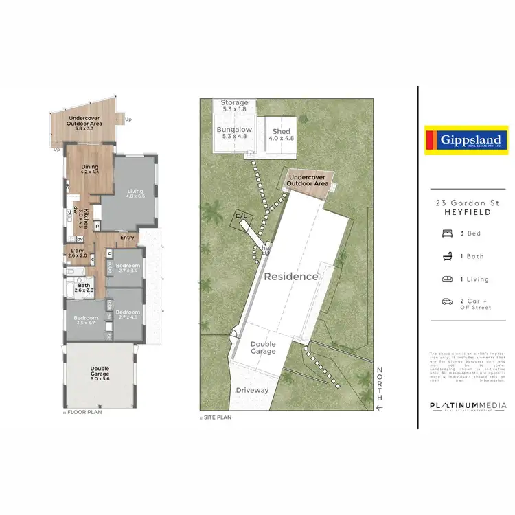 Floorplan of Homely house listing, 23 Gordon Street, Heyfield VIC 3858