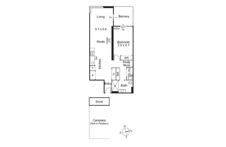 Floorplan of Homely apartment listing, 3/27 Dickmann Street, Richmond VIC 3121