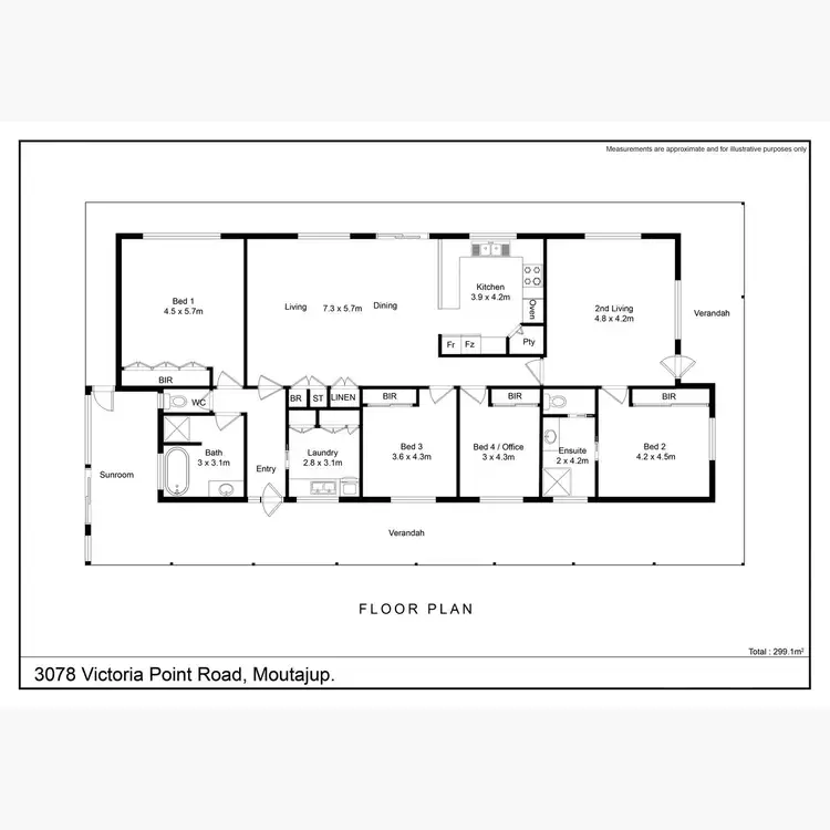 Floorplan of Homely rural property listing, 3078 Victoria Point Road, Moutajup VIC 3294