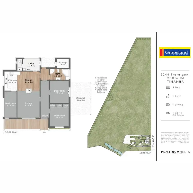 Floorplan of Homely house listing, 5244 Traralgon-Maffra Road, Tinamba VIC 3859