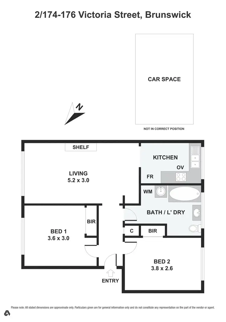 Floorplan of Homely apartment listing, 2/174-176 Victoria Street, Brunswick VIC 3056