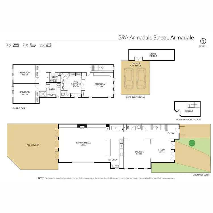 Floorplan of Homely townhouse listing, 39A Armadale Street, Armadale VIC 3143