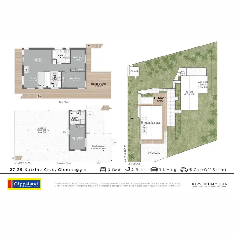 Floorplan of Homely house listing, 27-29 Katrina Crescent, Glenmaggie VIC 3858