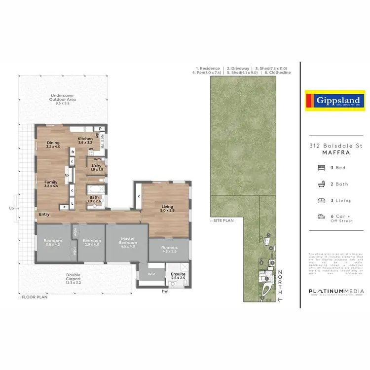 Floorplan of Homely house listing, 312 Boisdale Street, Maffra VIC 3860