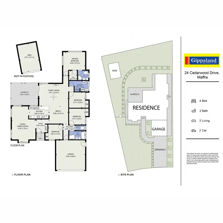 Floorplan of Homely house listing, 24 Cedarwood Drive, Maffra VIC 3860